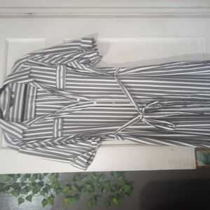 Black and White Striped Dress